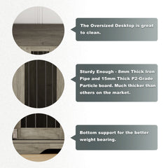 SNYNUXX Dog Crate Furniture with Pegboard, Storage Cabinet and Hidden Sliding Doors, Indoor Furniture-Style Wooden Puppy Dog Kennel for Medium Small Dogs, Gray