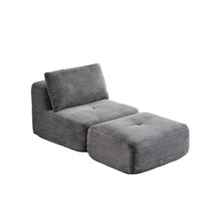 Love seat Sofa Couch for Living Room, Corduroy Fabric, Modern Memory Foam Compressed Sofa with Pillows, High-Resilience Memory Foam, Easy Assembly for Small Spaces (Grey, 1 Seat)