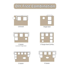 Love seat Sofa Couch for Living Room, Corduroy Fabric, Modern Memory Foam Compressed Sofa with Pillows, High-Resilience Memory Foam, Easy Assembly for Small Spaces (Grey, 1 Seat)