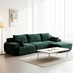 Love seat Sofa Couch for Living Room, Corduroy Fabric, Modern Memory Foam Compressed Sofa with Pillows, High-Resilience Memory Foam, Easy Assembly for Small Spaces (Grey, 1 Seat)