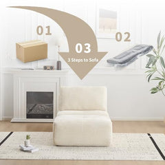 Love seat Sofa Couch for Living Room, Corduroy Fabric, Modern Memory Foam Compressed Sofa with Pillows, High-Resilience Memory Foam, Easy Assembly for Small Spaces (Grey, 1 Seat)