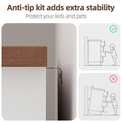 9 Drawer White Dresser for Bedroom - 55" Dressers Chests of Drawers - Large Dresser for Clothes Closet - Farmhouse Storage Dresser for Living Room, Entryway, Hallway