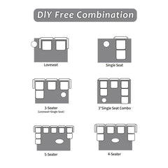 Love seat Sofa Couch for Living Room, Corduroy Fabric, Modern Memory Foam Compressed Sofa with Pillows, High-Resilience Memory Foam, Easy Assembly for Small Spaces (Grey, 1 Seat)