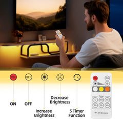 55”Floating Entertainment Center with LED Lights for 60/65/70 Inch TV, Floating TV Shelf with 5 Timers & 3 Colors & 6 Brightness Levels, Marble Wall-Mounted TV Stand for Living Room,Bedroom, White