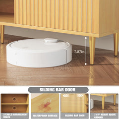 55”Floating Entertainment Center with LED Lights for 60/65/70 Inch TV, Floating TV Shelf with 5 Timers & 3 Colors & 6 Brightness Levels, Marble Wall-Mounted TV Stand for Living Room,Bedroom, White