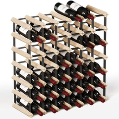 Wooden Wine Rack Countertop- Stylish Wine Racks for Cabinets, Perfect for Organizing and Displaying Your Wine Collection, Durable & Space-Saving Wine Storage Solution(16 Bottles)