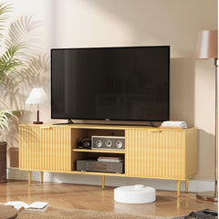 55”Floating Entertainment Center with LED Lights for 60/65/70 Inch TV, Floating TV Shelf with 5 Timers & 3 Colors & 6 Brightness Levels, Marble Wall-Mounted TV Stand for Living Room,Bedroom, White